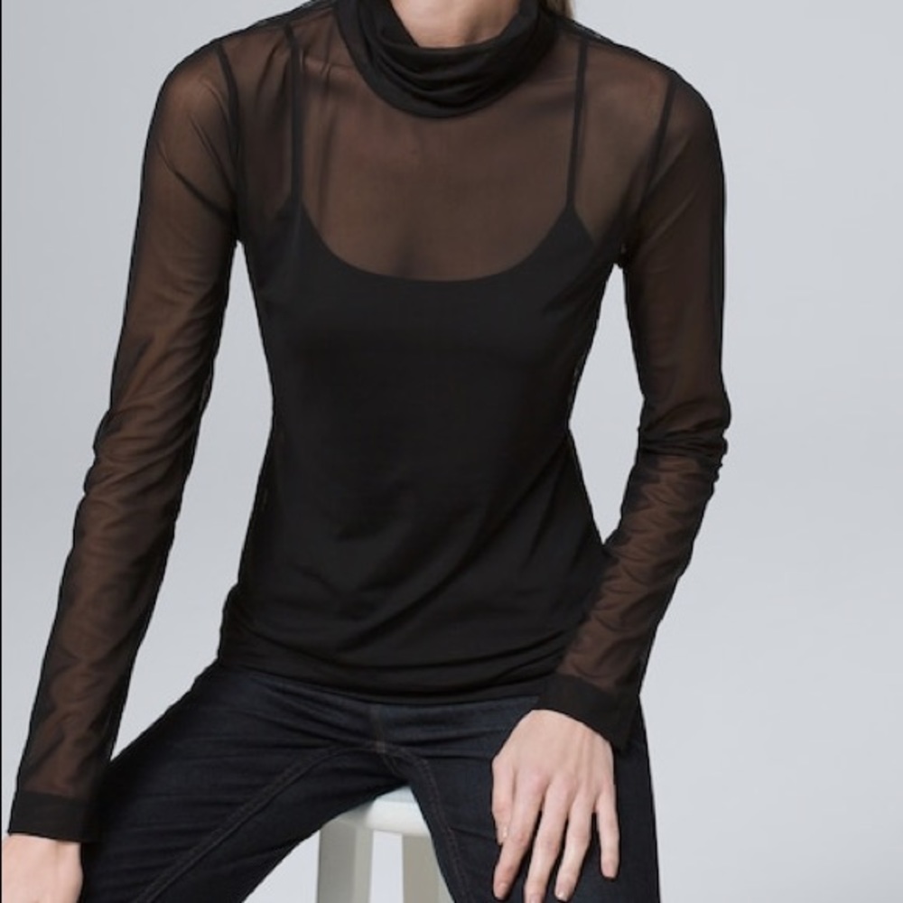 White House black market sheer turtleneck